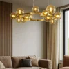Lampadari Moderni-Ideal Lux perlage sp14 lampadario vetri ambra