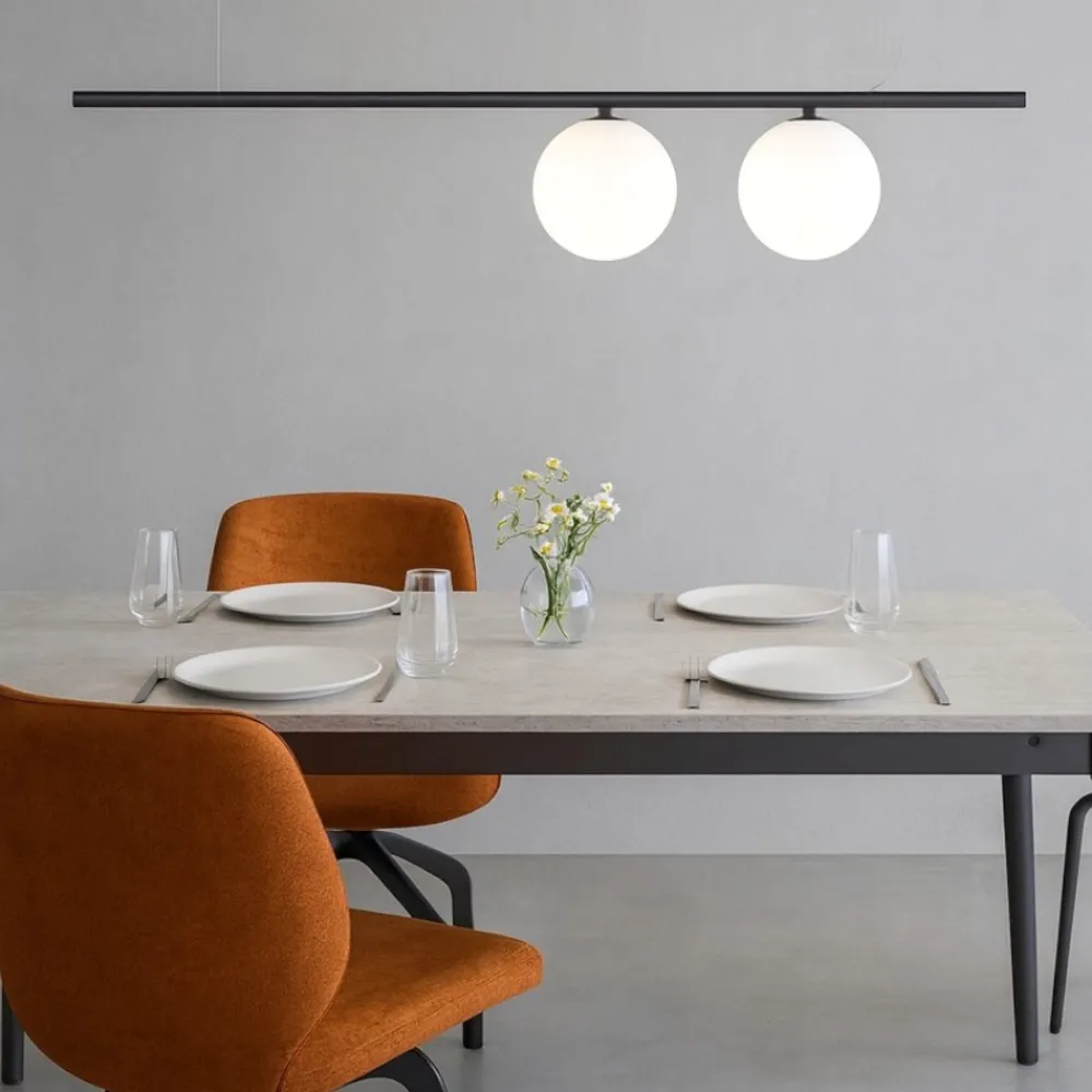 Lampadari Moderni-Ideal Lux perline sp2 lampadario per tavolo da pranzo moderno nero