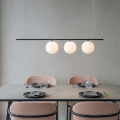 Lampadari Moderni-Ideal Lux perline sp3 nero lampadario moderno
