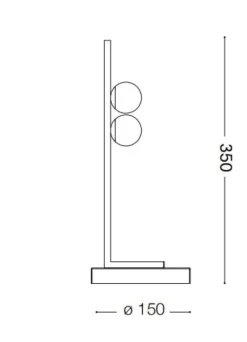 Abat Jour-Ideal Lux ping pong abat jour lampada da comodino bianca led 6w 300k
