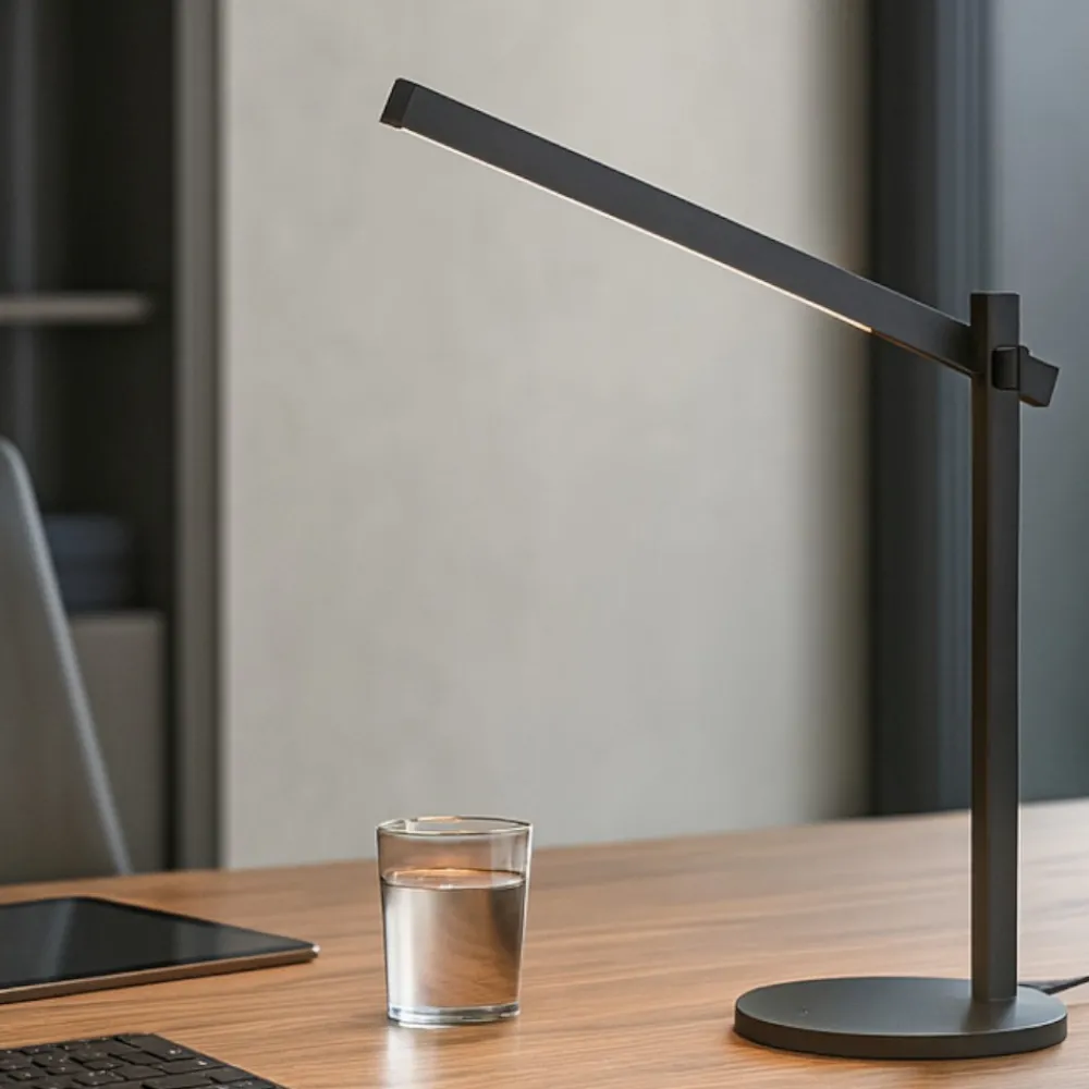 Lampade Da Tavolo-Ideal Lux pivot tl lampada da scrivania ufficio orientabile nera