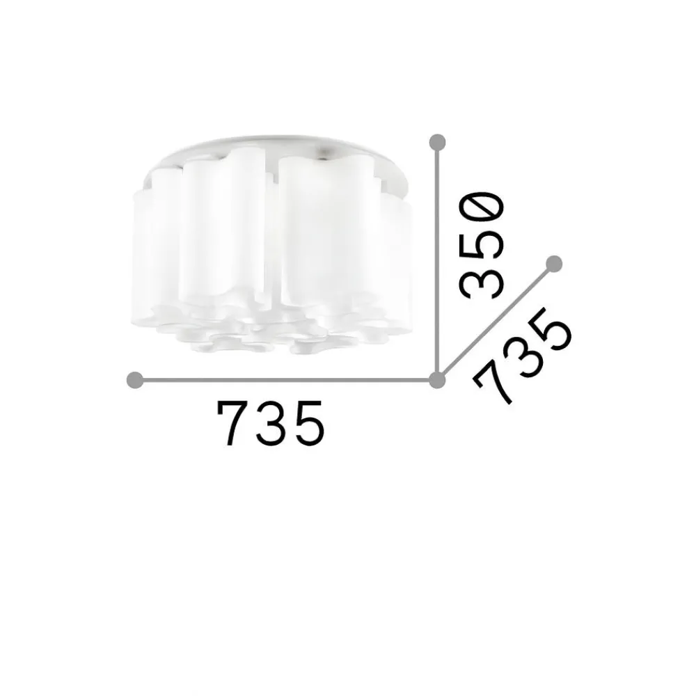 Plafoniere Moderne-Ideal Lux plafoniera como pl10 design moderna