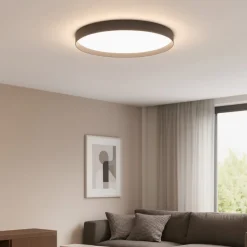 Plafoniere Moderne-Ideal Lux plafoniera da soffitto fly pl d45 rotonda nera diametro 45cm led 26w 3000k