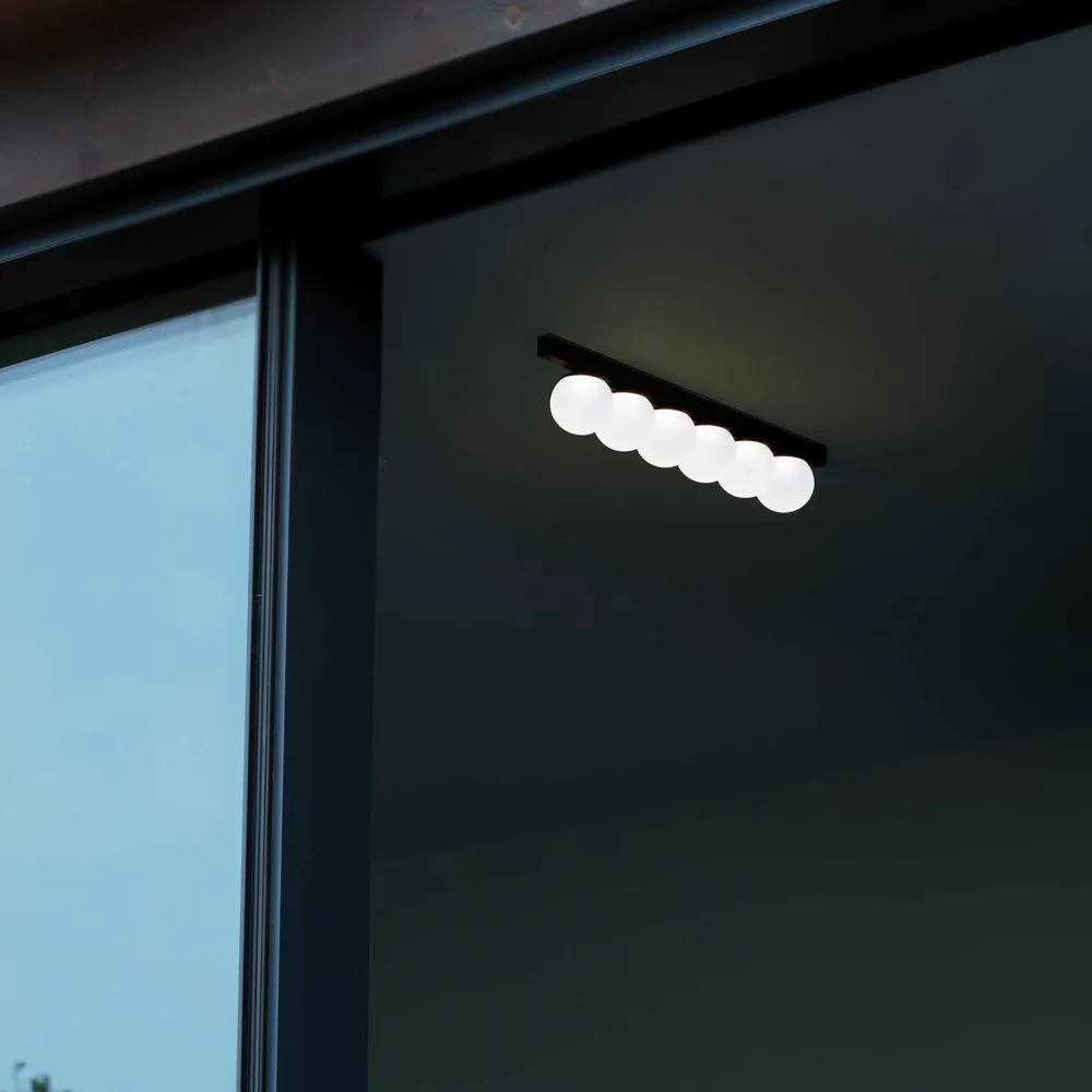 Plafoniere Moderne-Ideal Lux plafoniera led 12w 3000k ping pong pl4 nera per interno