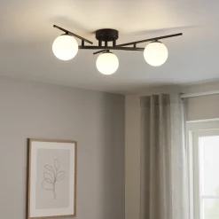 Plafoniere Moderne-Ideal Lux plafoniera moderna atlas pl3 nera