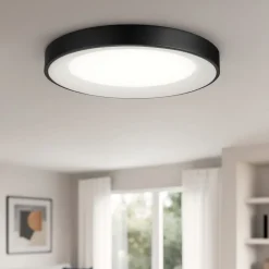 Plafoniere Moderne-Ideal Lux planet pl d50 plafoniera nera 3000k da interni