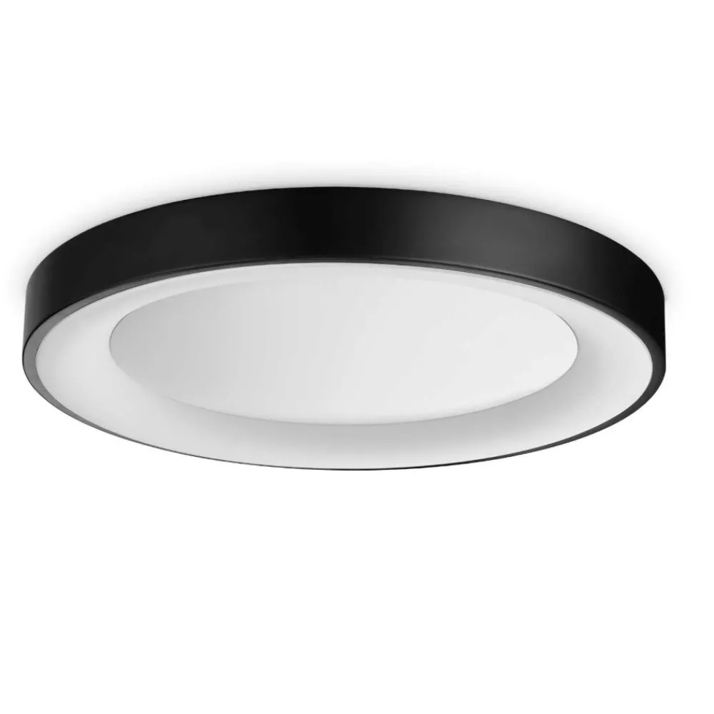 Plafoniere Moderne-Ideal Lux planet pl d50 plafoniera nera 3000k da interni