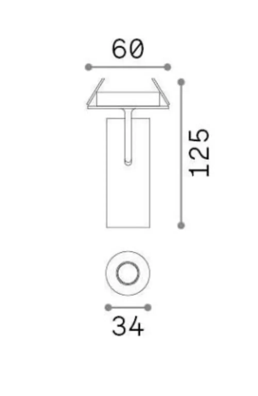 Faretti Da Incasso-Ideal Lux play fi faretto da incasso cilindro bianco orientabile