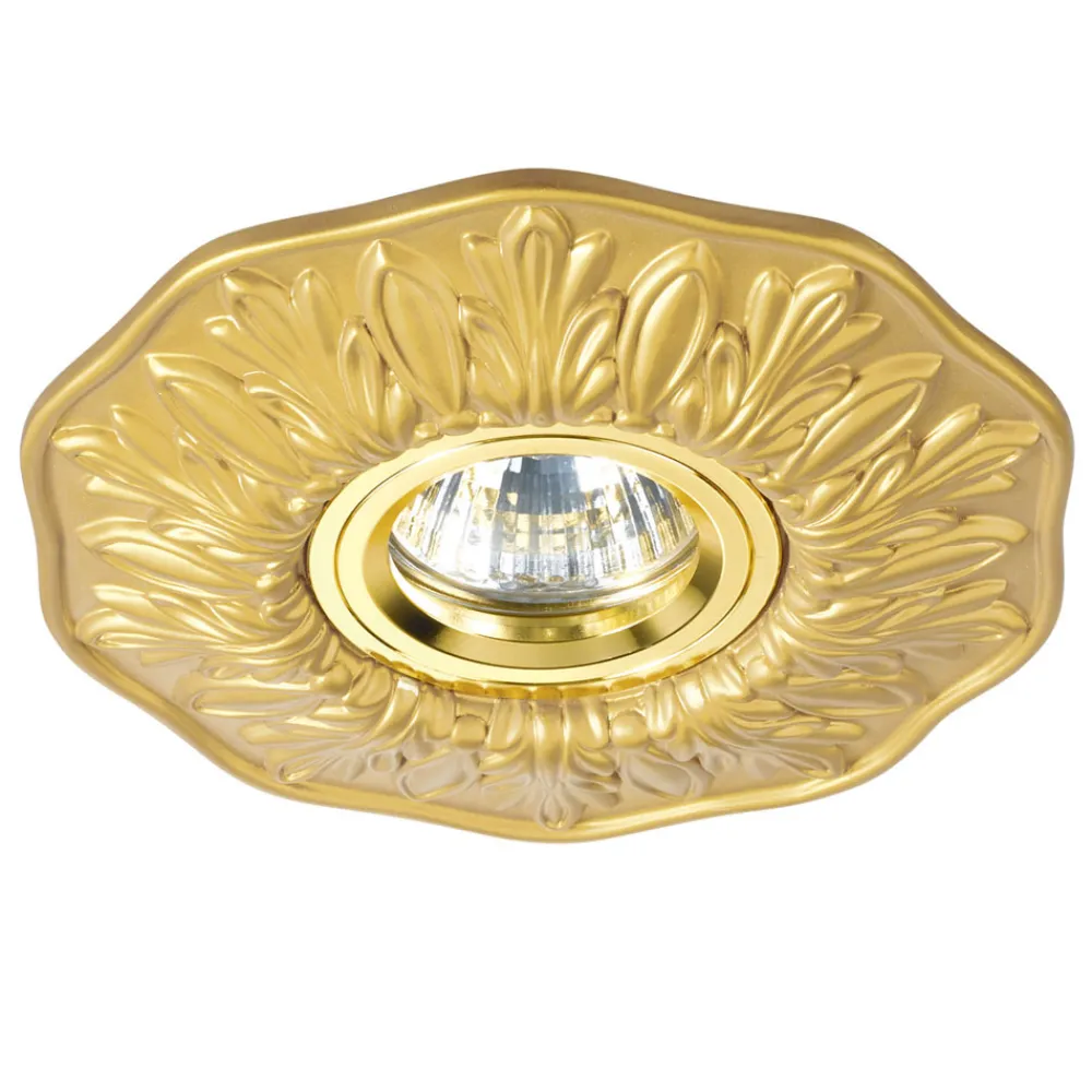 Faretti Da Incasso-Ideal Lux polka fi faretto da incasso a soffitto ottone oro