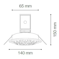 Faretti Da Incasso-Ideal Lux polka fi faretto da incasso a soffitto ottone oro