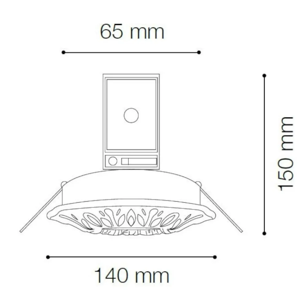 Faretti Da Incasso-Ideal Lux polka fi faretto da incasso a soffitto ottone oro