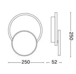 Applique Da Parete-Ideal Lux pouche ap round applique led 3000k moderna