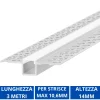 Strisce Led-Ideal Lux profilo da incasso 3mt per strisce led max 10mm