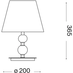 Abat Jour-Ideal Lux queen tl1 small abat-jour da comodino di cristallo classica