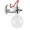 Applique Da Parete-Ideal Lux radio ap1 applique da parete cromo filo rosso