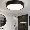 Plafoniere Bagno-Ideal Lux ray pl d30 plafoniera da bagno nera led 13w 3000k-4000k ip44