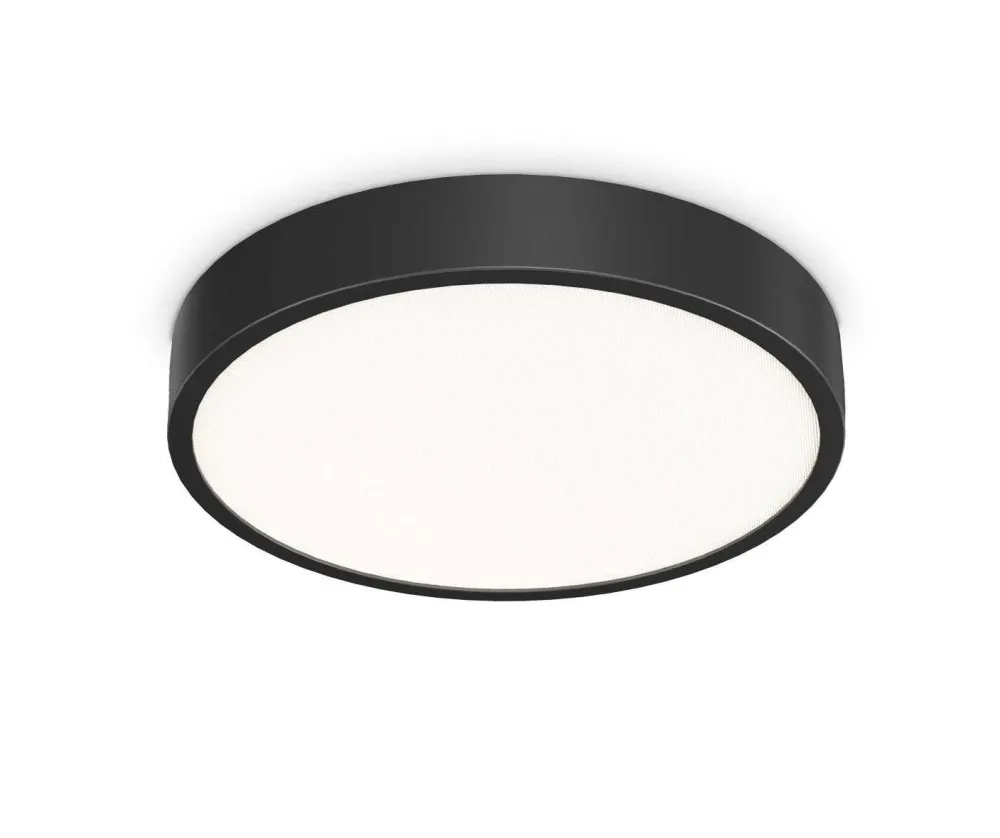 Plafoniere Bagno-Ideal Lux ray pl d60 plafoniera da bagno led 3000k 4000k nera ip44
