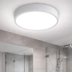 Plafoniere Bagno-Ideal Lux ray pl d40 plafoniera da bagno led 26w 3000k 4000k bianca ip44
