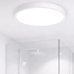 Plafoniere Bagno-Ideal Lux ray pl d60 plafoniera da bagno led 3000k 4000k bianca ip44