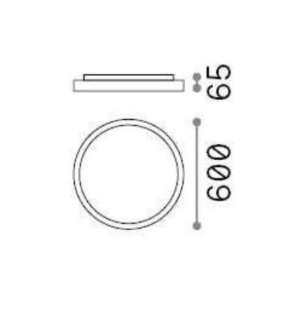 Plafoniere Bagno-Ideal Lux ray pl d60 plafoniera da bagno led 3000k 4000k bianca ip44