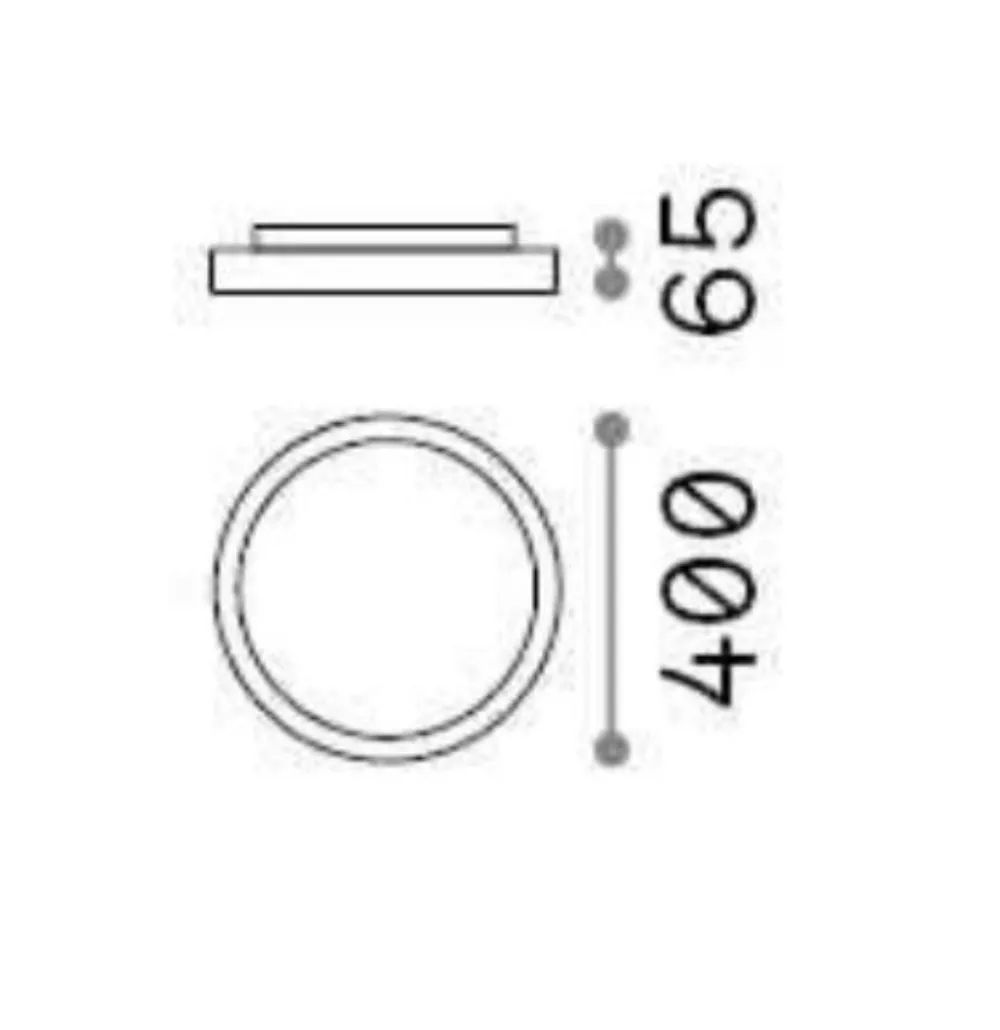 Plafoniere Bagno-Ideal Lux ray pl d40 plafoniera da bagno tonda led 3000k 4000k nera ip44