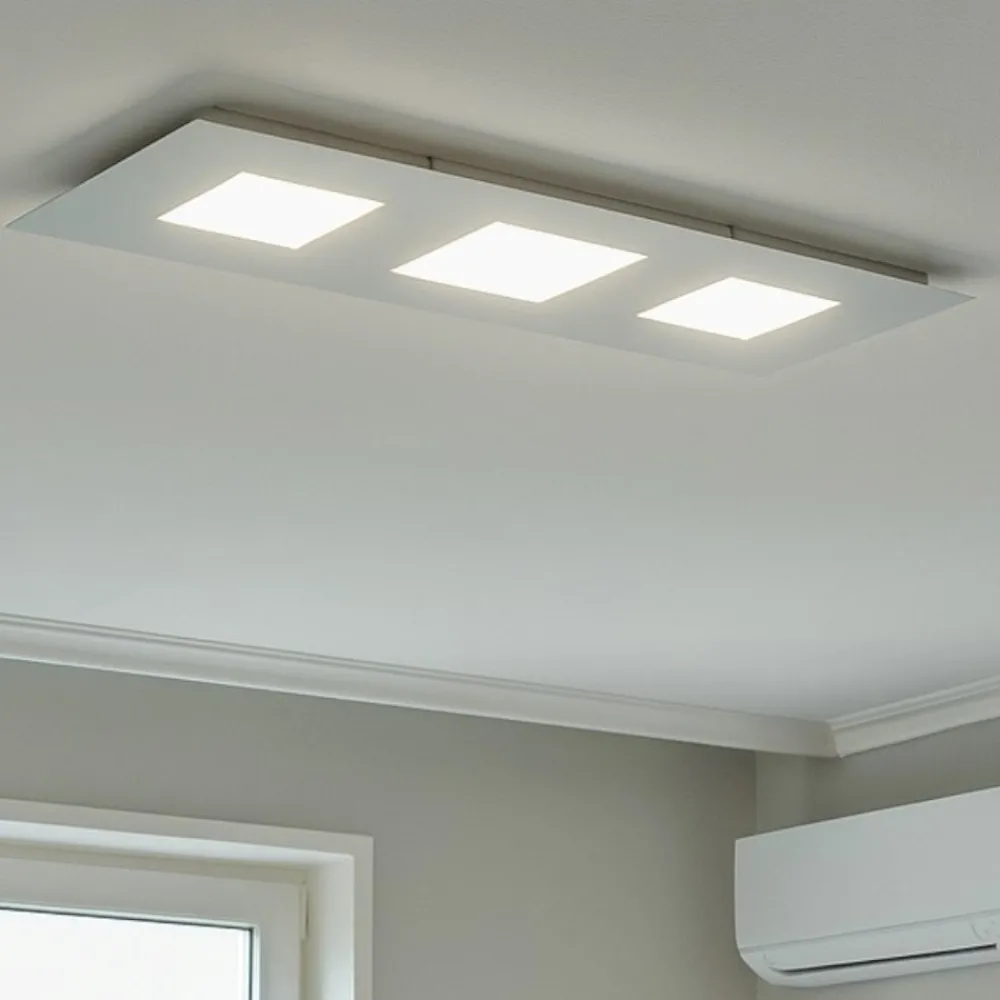 Plafoniere Moderne-Ideal Lux relax pl d110 plafoniera rettangolare led 78w 3000k