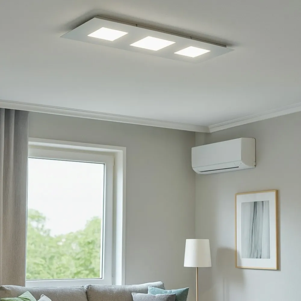 Plafoniere Moderne-Ideal Lux relax pl d110 plafoniera rettangolare led 78w 3000k