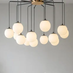 Lampadari Moderni-Ideal Lux rhapsody sp12 lampadario design moderno nero oro