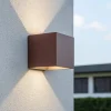 Applique Da Esterno-Ideal Lux rubik ap 3000k applique da esterno corten ip54 cubo led