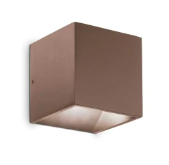 Applique Da Esterno-Ideal Lux rubik ap 3000k applique da esterno corten ip54 cubo led