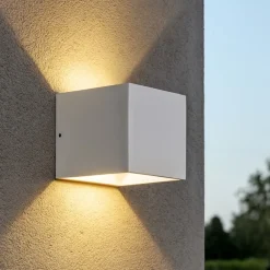 Applique Da Esterno-Ideal Lux rubik ap 4000k applique per esterno cubo bianco 8,5w