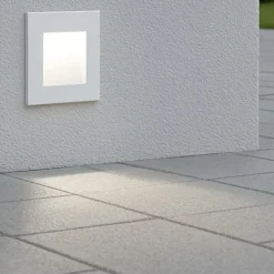 Segnapasso Led-Ideal Lux segnapasso a parete quadrato waldo led 4000k ip65 impermeabile bianco con driver