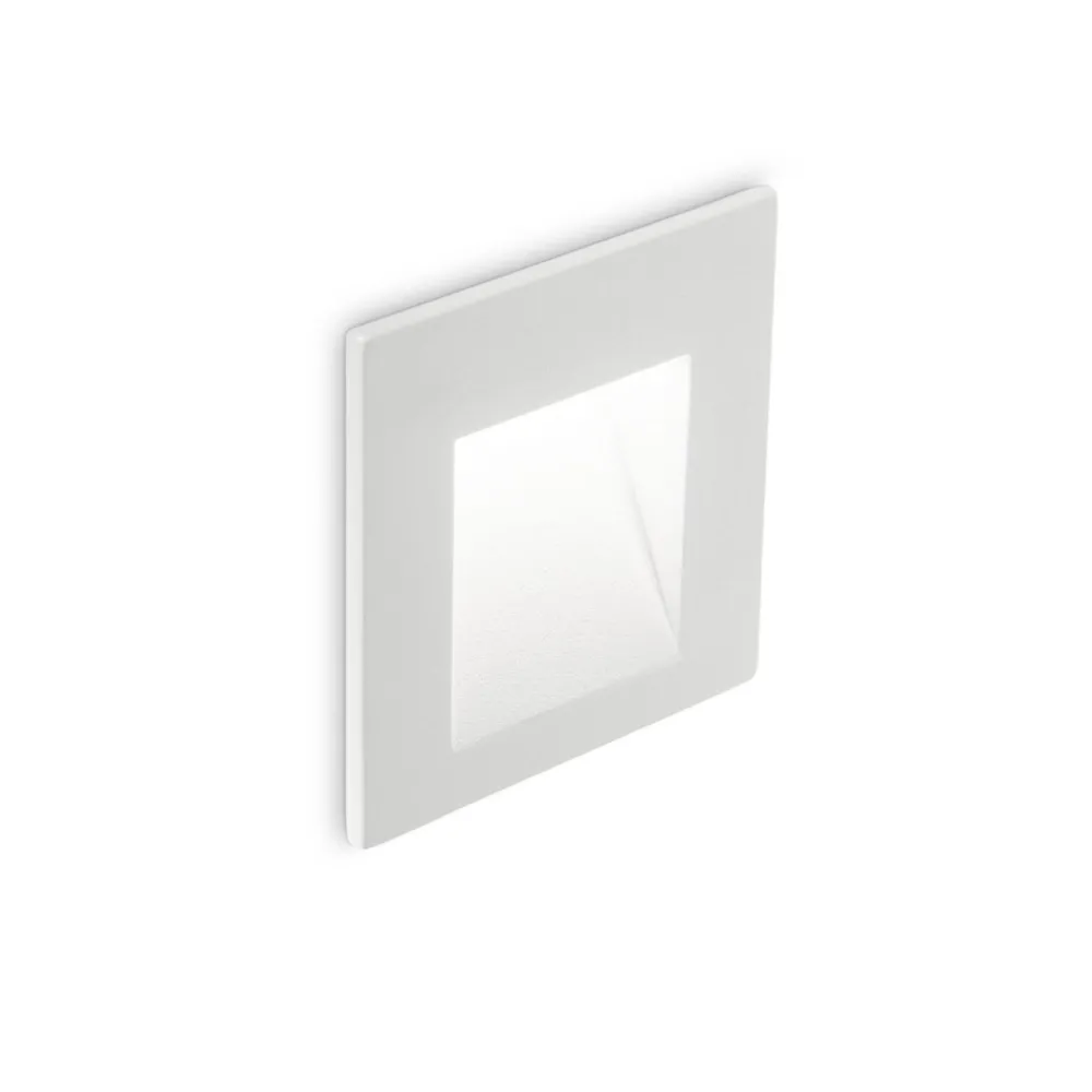 Segnapasso Led-Ideal Lux segnapasso a parete quadrato waldo led 4000k ip65 impermeabile bianco con driver