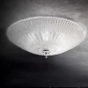 Plafoniere Moderne-Ideal Lux shell pl6 plafoniera per camera da letto rotonda di cristallo trasparente