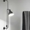 Applique Da Parete-Ideal Lux shower ap1 applique design orientabile nero opaco