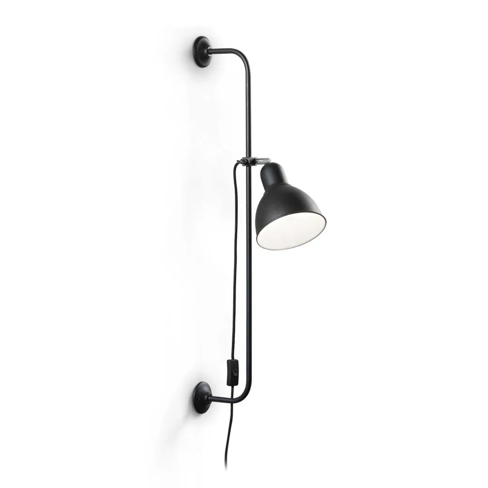 Applique Da Parete-Ideal Lux shower ap1 applique design orientabile nero opaco