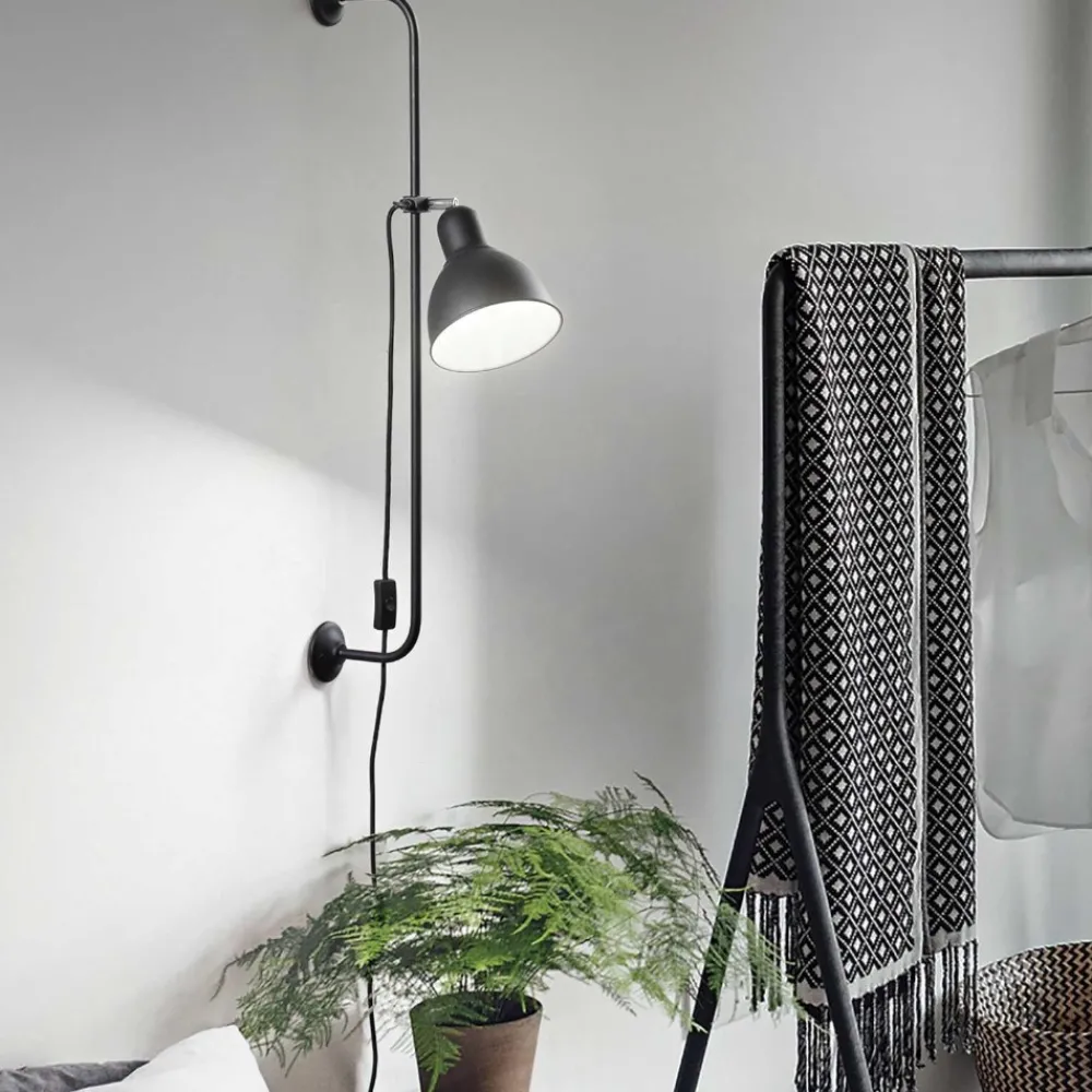 Applique Da Parete-Ideal Lux shower ap1 applique design orientabile nero opaco