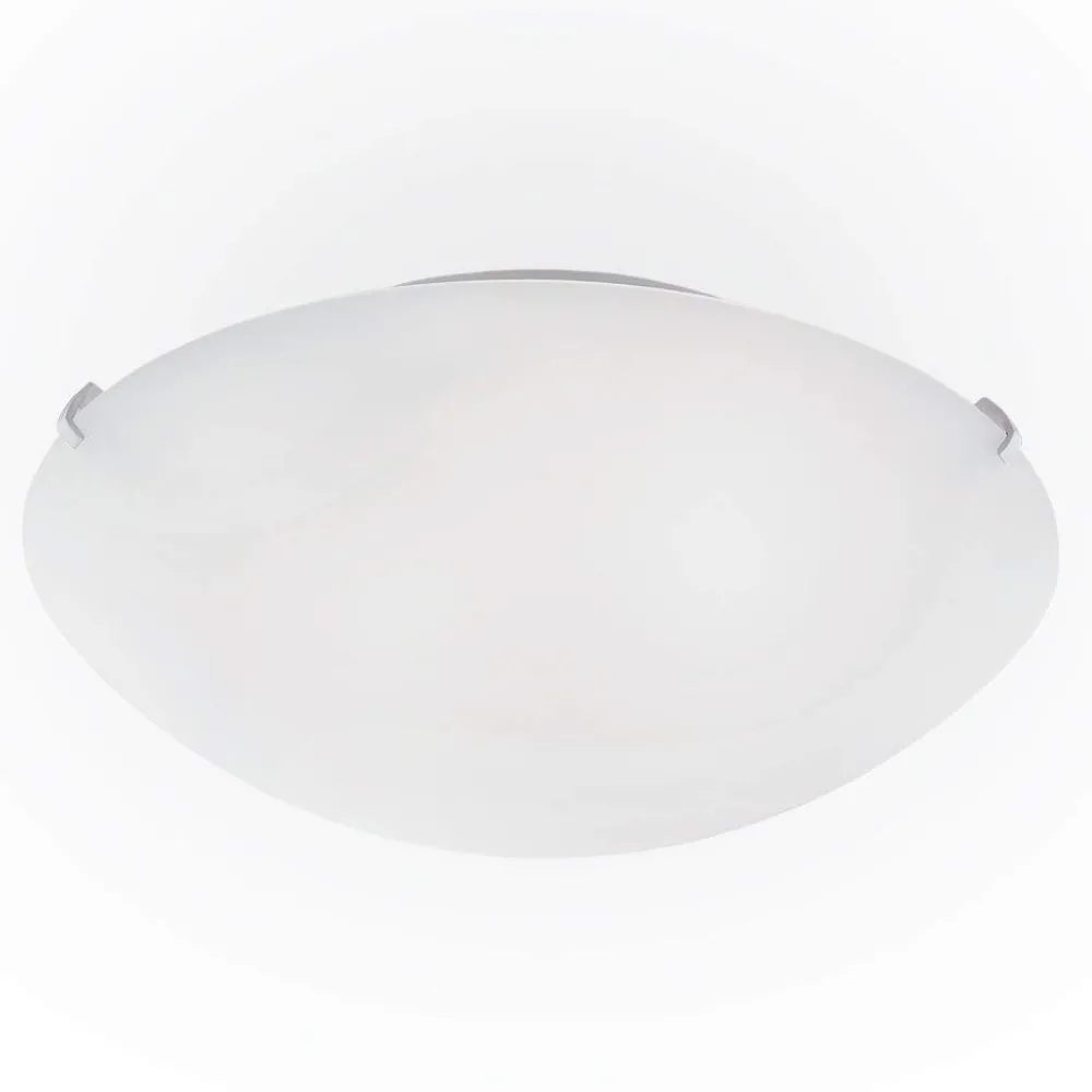 Plafoniere Moderne-Ideal Lux simply pl2 plafoniera moderna da cucina rotonda vetro bianco