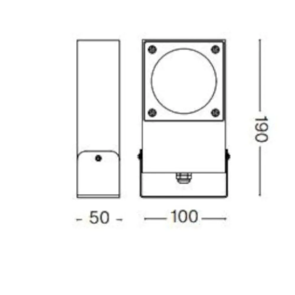 Faretti Da Esterno-Ideal Lux sirio pr1 faretto per esterno giardino marrone ip65
