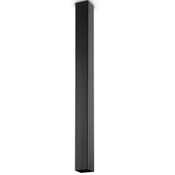 Faretti Da Soffitto-Ideal Lux sky pl1 faretto per cucina squadrato nero