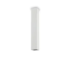 Faretti Da Soffitto-Ideal Lux sky pl1 h40 faretto da soffitto bianco squadrato