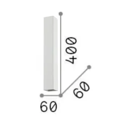 Faretti Da Soffitto-Ideal Lux sky pl1 h40 faretto da soffitto bianco squadrato
