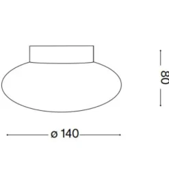 Applique Da Parete-Ideal Lux smarties ap1 applique sfera schiacciata vetro bianco