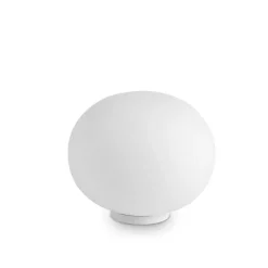 Lampade Da Tavolo-Ideal Lux smarties tl1 d30 lampada da tavolo sfera 30cm vetro bianca