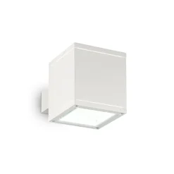 Applique Da Esterno-Ideal Lux snif ap1 square applique da esterno cubo bianco