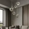 Lampadari Moderni-Ideal Lux soft sp6 fume lampadario vetri fume per soggiorno