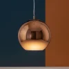 Lampade A Sospensione-Ideal Lux sp1 d20 nemo lampada a sospensione vetro rame specchiata