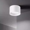 Plafoniere Moderne-Ideal Lux spike pl1 round bianco plafoniera rotonda gx53 led