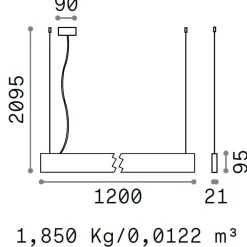 Lampadari Cucina-Ideal Lux steel lampadario orizzontale da cucina bianco led 4000k
