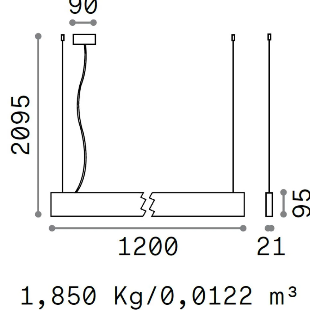 Lampadari Cucina-Ideal Lux steel lampadario orizzontale da cucina bianco led 4000k